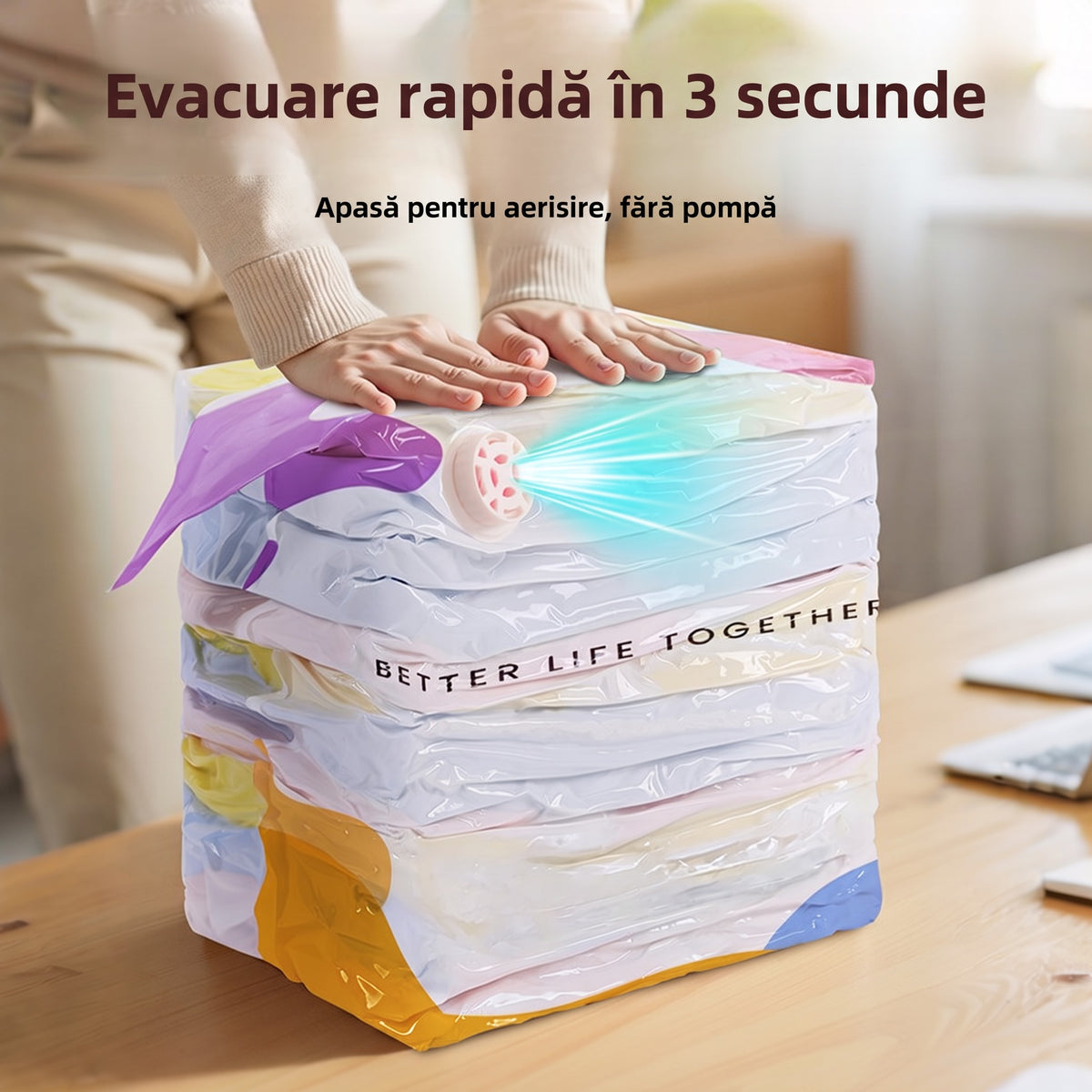 Microcasa · Saci de depozitare vidate 3D fără pompă · Ofertă 1+1